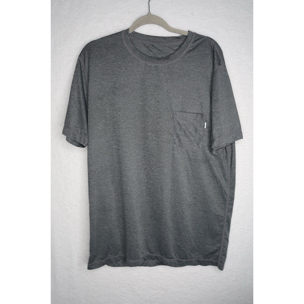 Vuori Men's Short Sleeve Pullover Tee Gray Sz L Performance Activewear Workout