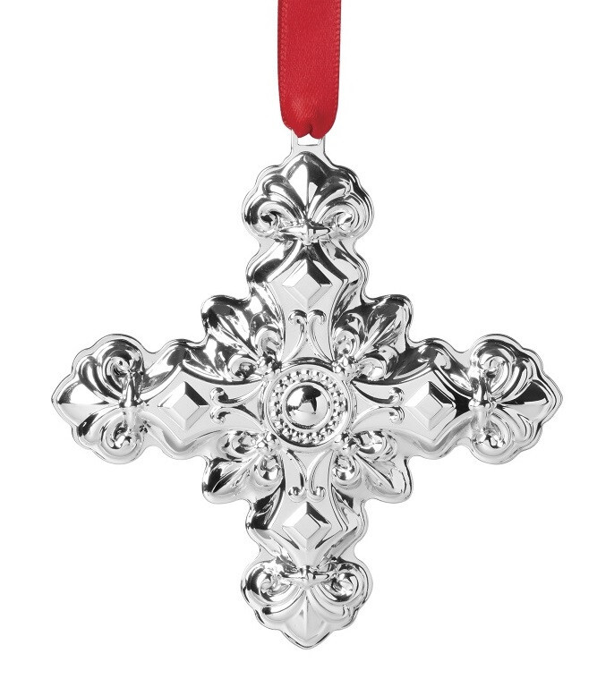Reed & Barton Annual Sterling Christmas Cross Ornament 2024 NIB *Bad Sleeve