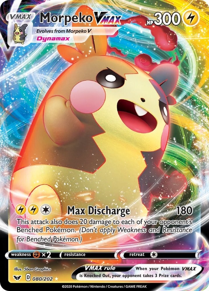 Morpeko VMAX 080/202 Swsh01: Sword & Shield Holo