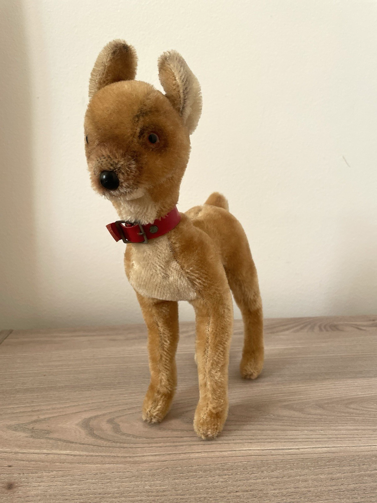 Vintage Mohair Deer Plush Toy Stuffed Animal Bembi