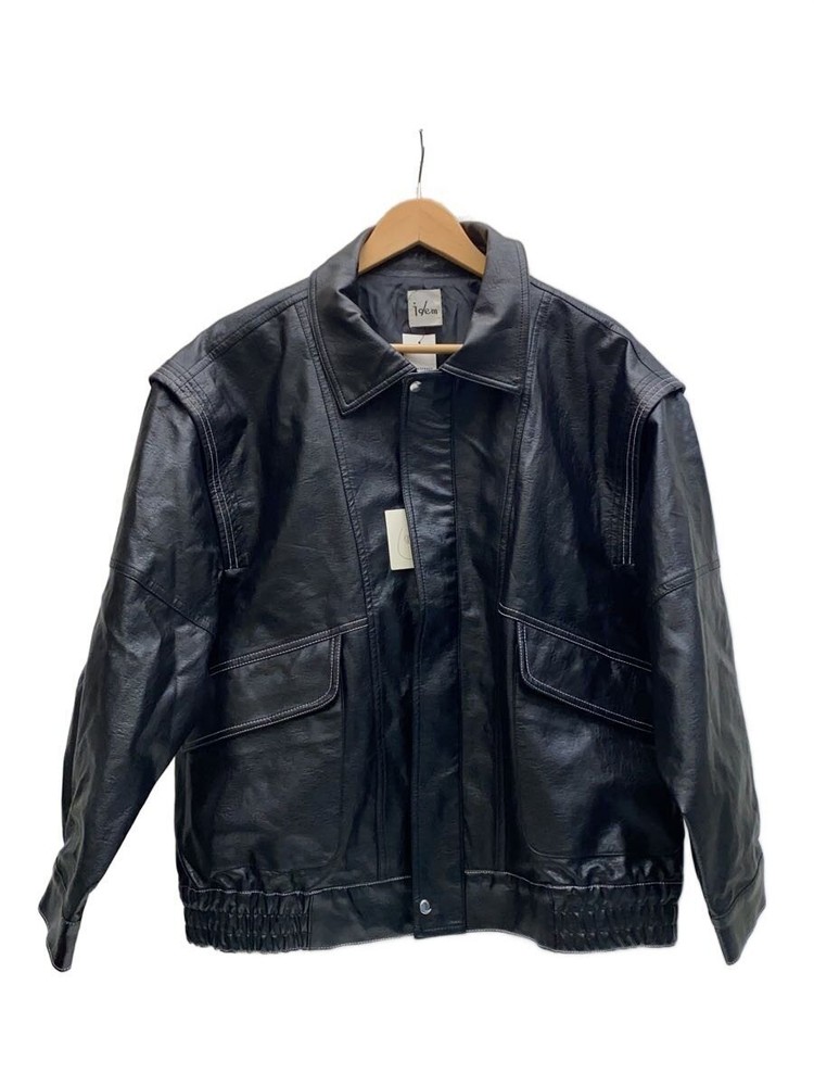 Idem Leather Jacket Blouson/Free/ Leather/Blk/Plain/Idato0922002 3464