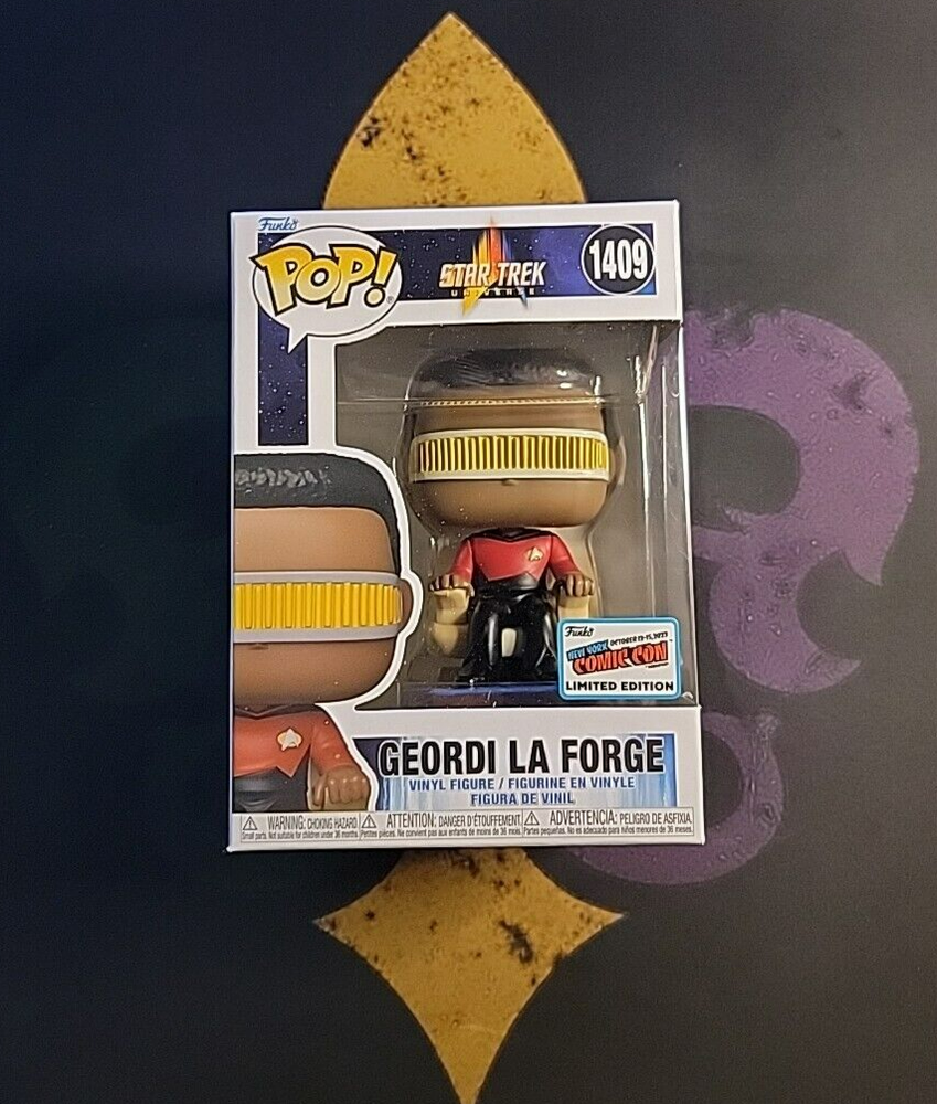 Funko Pop! Vinyl: Star Trek - Geordi La Forge - 2023 NYCC Sticker! w/ Protector