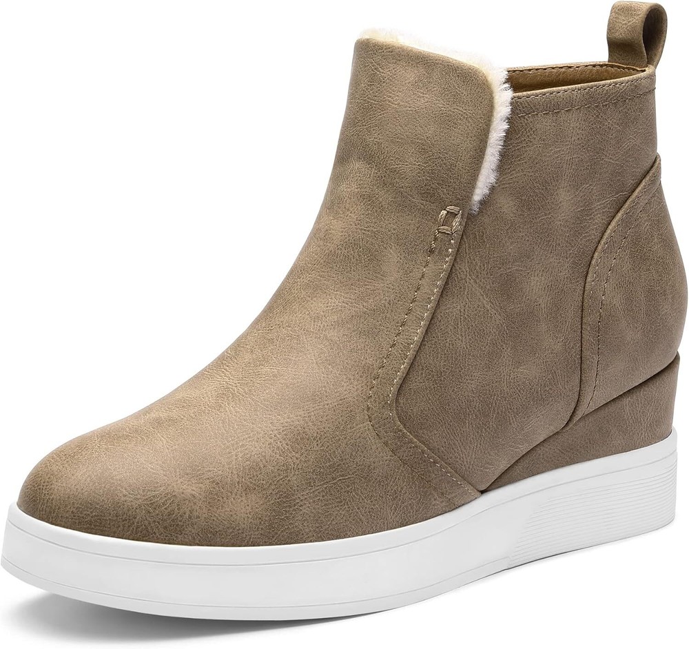 DREAM PAIRS Womens Slip-On High Top Wedge Sneakers with Hidden Heel Platform