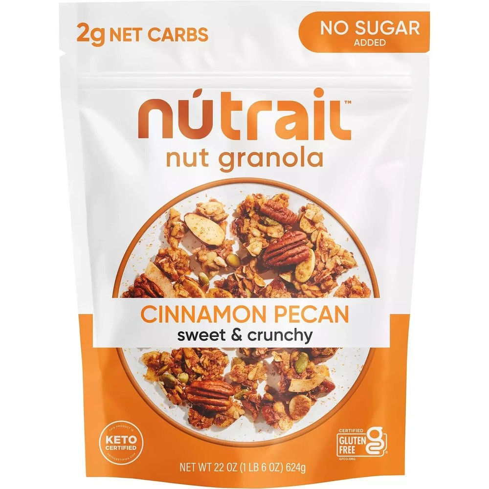 NuTrail Low Carb Keto Nut Granola, Cinnamon Pecan, ( 22 oz. ) FRESH