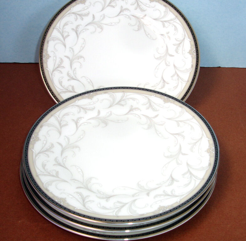 Waterford Brocade Salad Dessert Plate Set of 4 Bone China 8