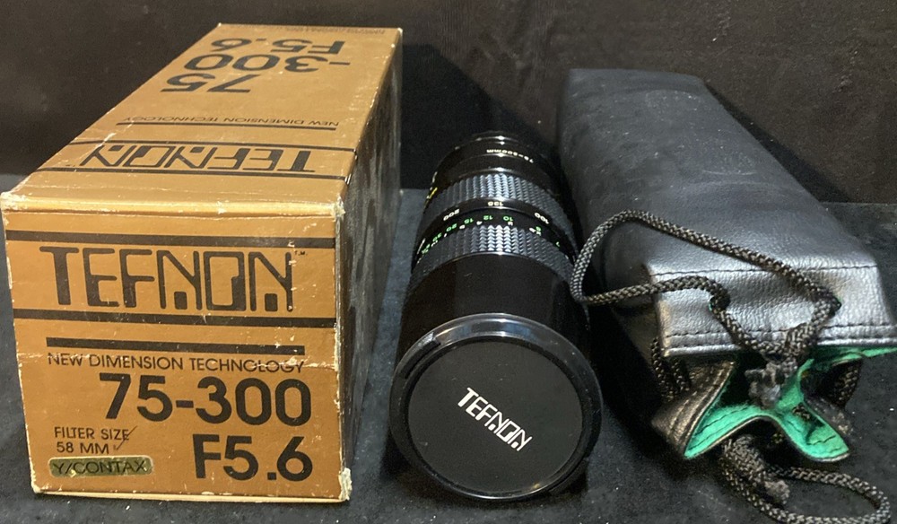 Tefnon 75-300mm f5.6 Unused Lens From Japan with Box and Case