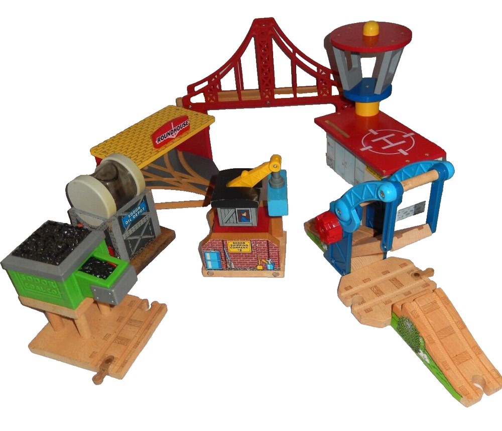 Thomas The Train Wooden Track Compatible Buildings Lot of 7