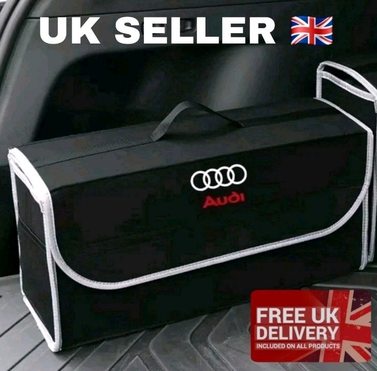 1x Audi Car Boot Organiser Foldable Storage Box Bag TT A1 A3 A4 A5 A6 A7 Q3 Q5