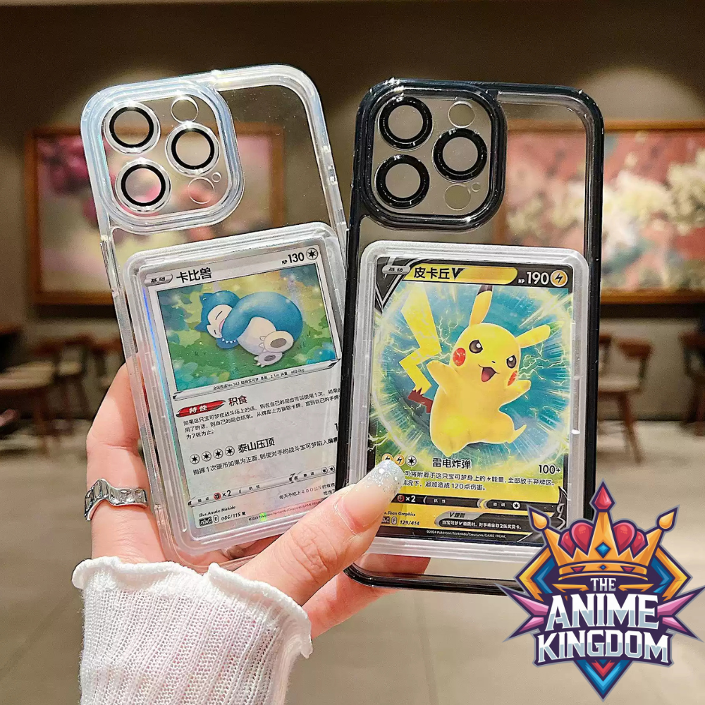 Transparent iPhone Case Pokemon Card Holder Display PTCG Gift NBA One Piece MTG