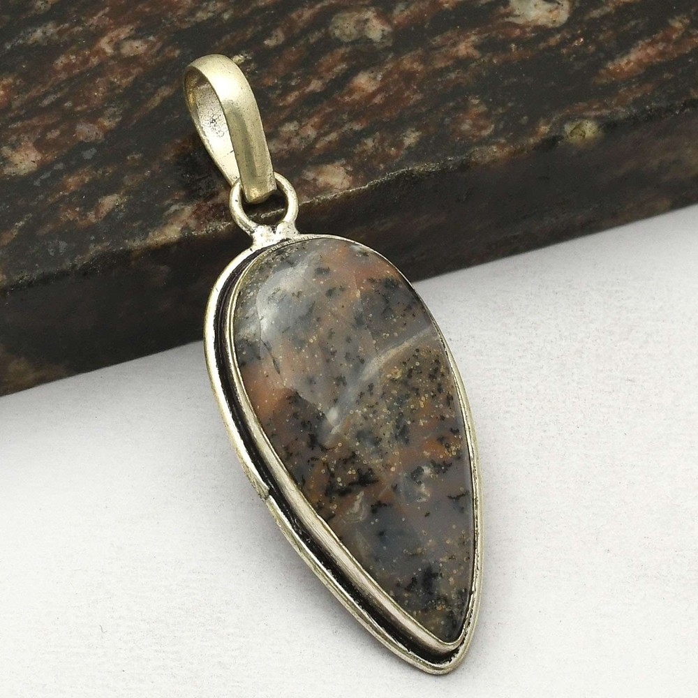 Dendrite Opal Gemstone Ethnic Handmade Pendant Jewelry New Year Gift  AP-23874