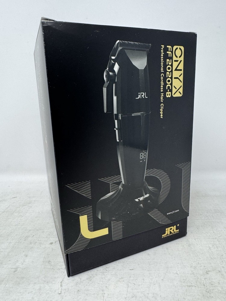 JRL ONYX Professional Cordless Black Hair Clipper FF2020C-B for Barbers & Stylists