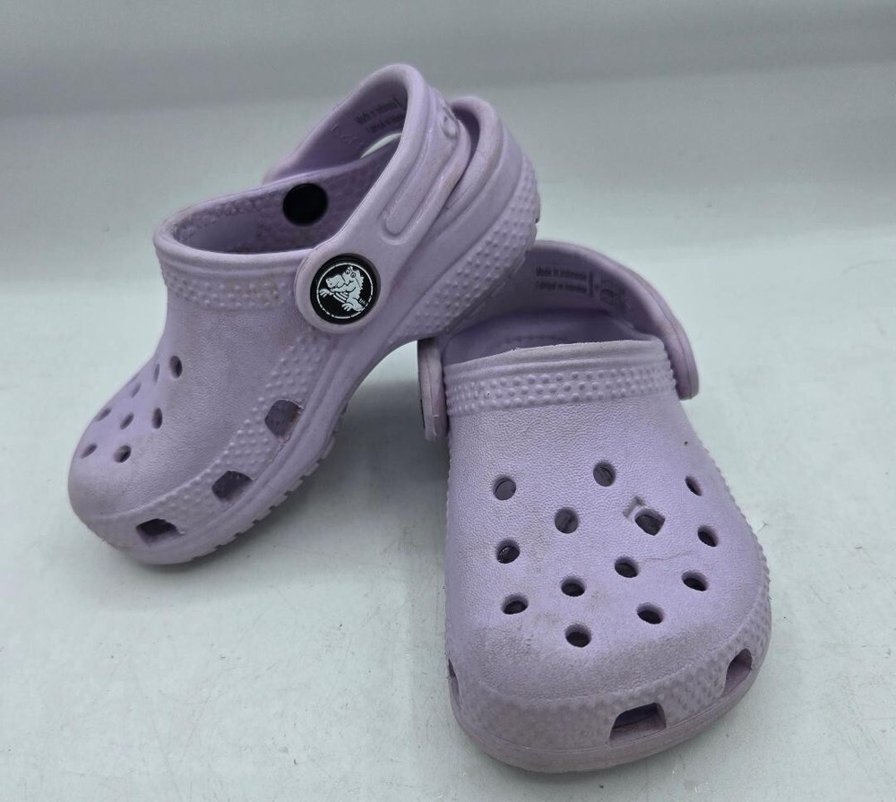 Kids Crocs Classic Purple Clogs Unisex Sandals for Girls and Boys Size C6 Comfortable Slipper Shoes
