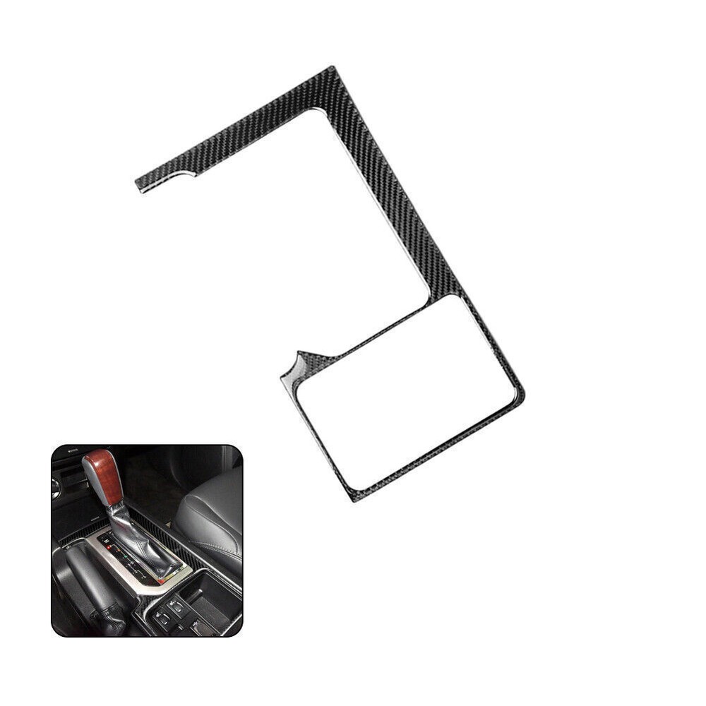Carbon Gear Shift Panel Trim Frame Cover for Toyota Land Cruiser Prado 2014-17