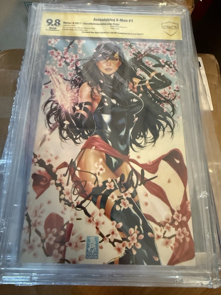 Astonishing X-Men #1 CBCS SS 9.8 2x Signed Brooks variant Marvel