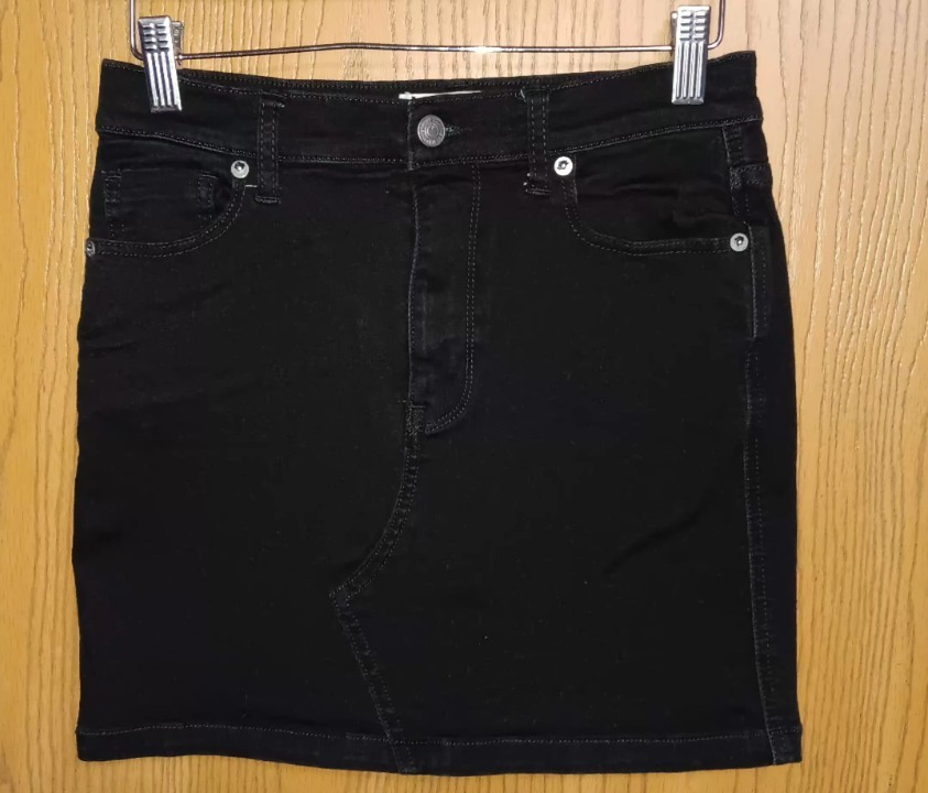 Free People We The Free Twenty Six Mini Skirt Womens Size Small Black Jean