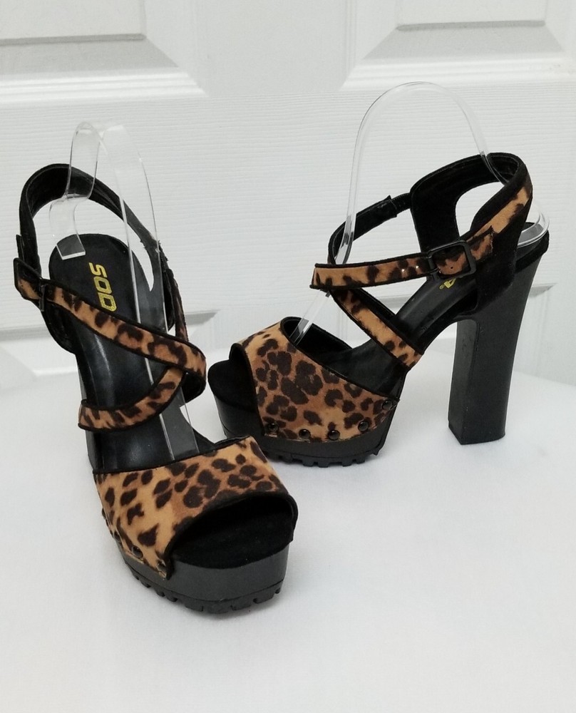 Soda Leopard Print Trendy Fashion Sneakers