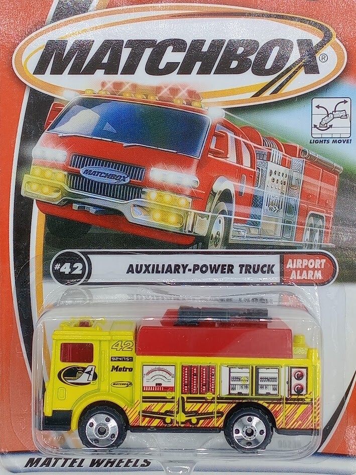 MATCHBOX MB42/57 MACK AUXILIARY POWER TRUCK YELLOW with 4 SPOKE DOME WHEELS