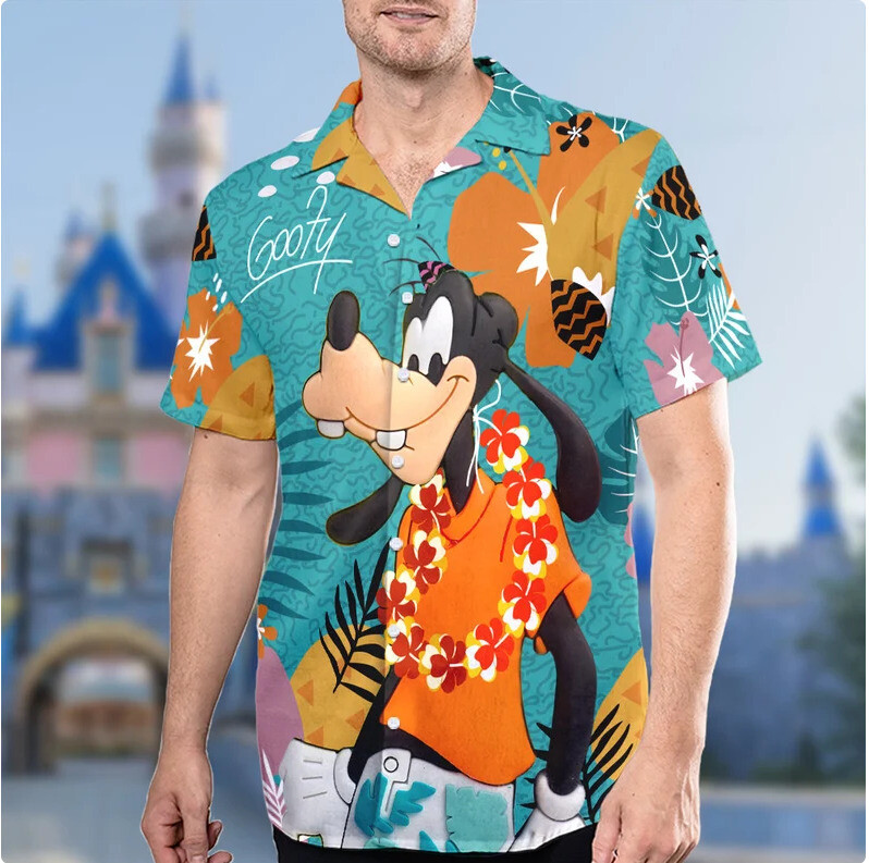 Goofy Dog 3D Hawaii Shirt Perfect for Mother’s Day US Size Great Christmas Halloween Gift Idea Fun Apparel