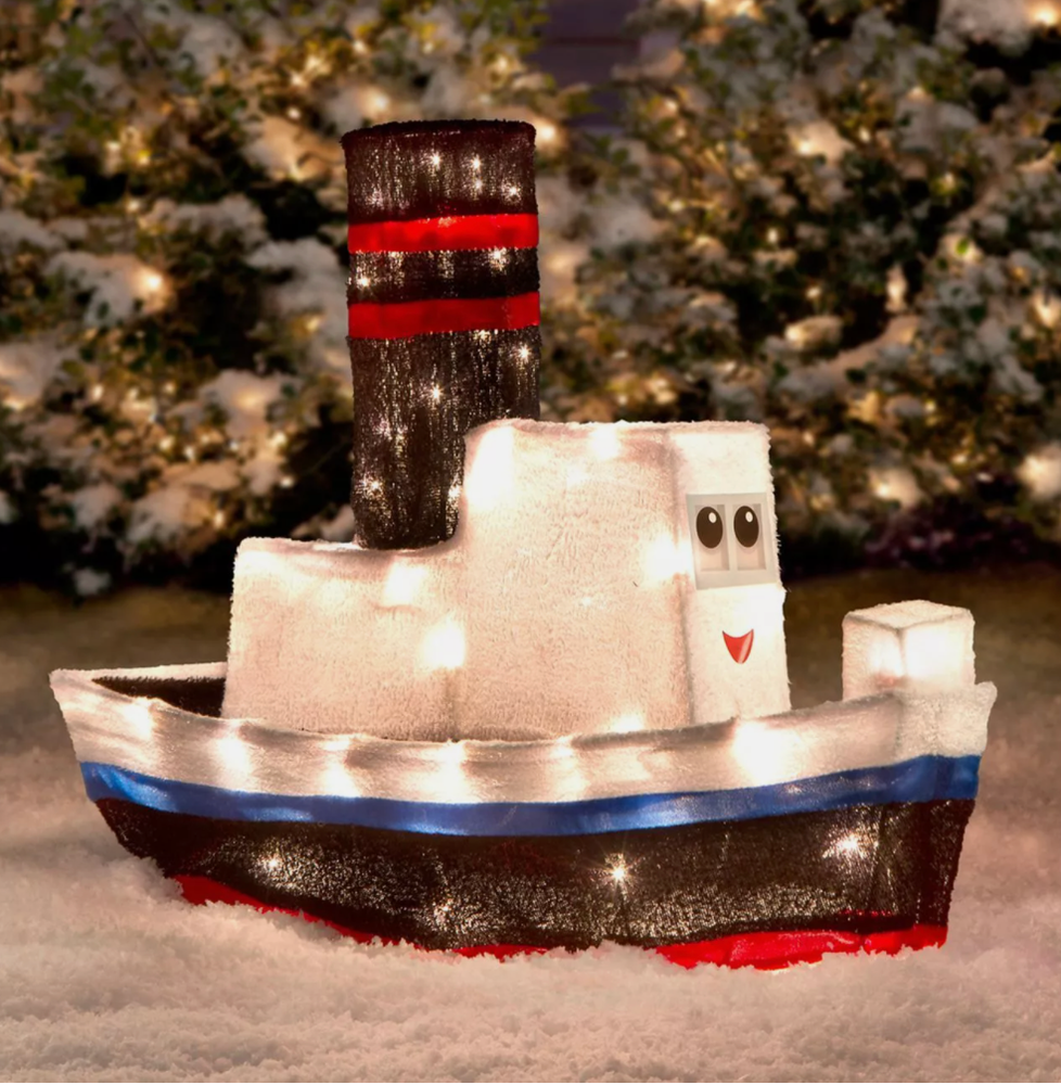 Island Of Misfit Lighted Boat Christmas LED Yard Holiday Decoration Rudolph
