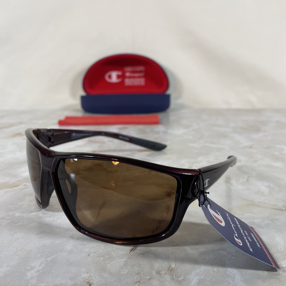 Champion Mens Polarized Sports Wrap Sunglasses CU5145 C04 68 13 125 NWT