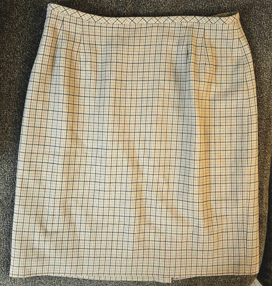 Liz Claiborne Collection Tan Brown Plaid Skirt Size 12 Women's