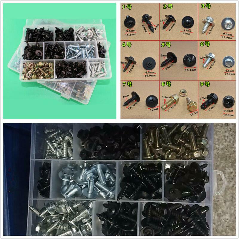 220 x Car Fender Body Bolts Metric Thread Trim Panel Retainer Clips Metal Screws