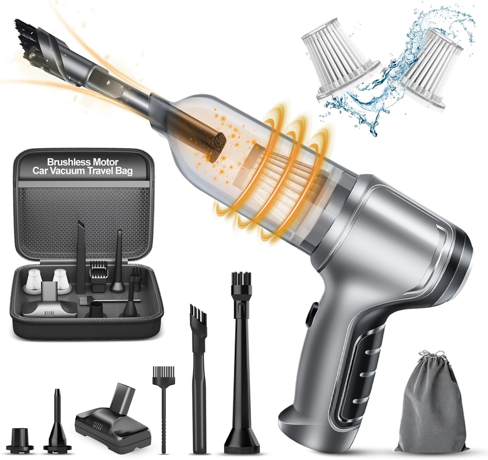 Car Vacuum Cleaner High Power 15000Pa Handheld Vacuum 3 in 1 Brushless Motor