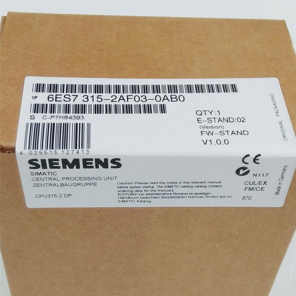 New In Box SIEMENS 6ES7315-2AF03-0AB0 SIEMENS 6ES7 315-2AF03-0AB0 Fast delivery