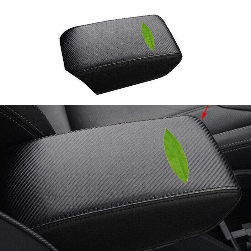Carbon Fiber Leather Center Console Armrest Lid For Subaru Forester 2019-2024