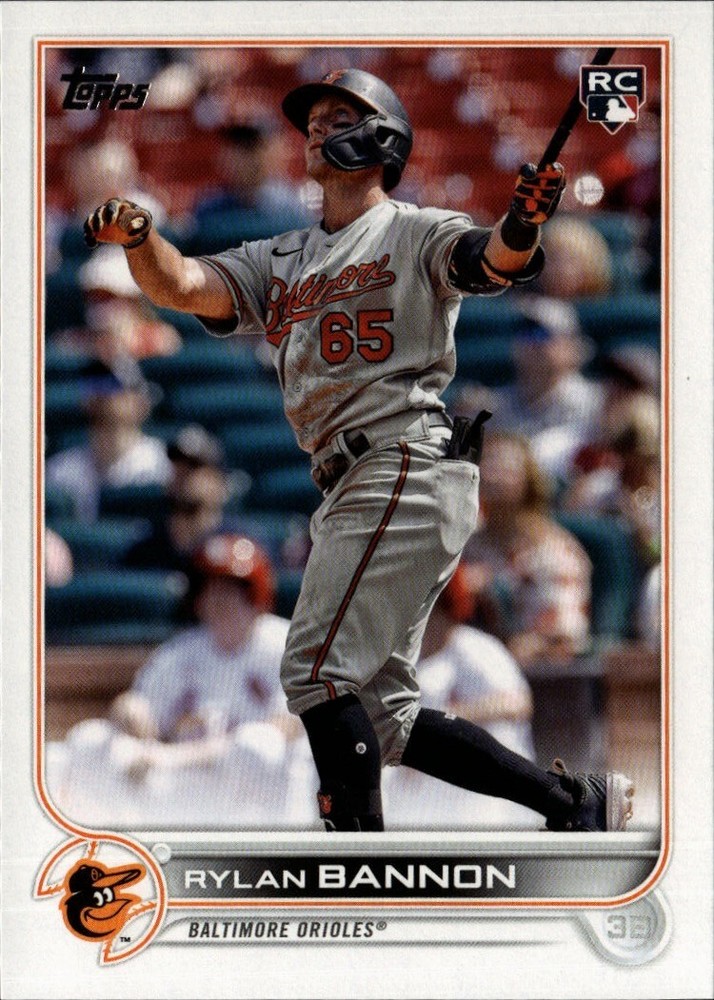 2022 Topps Update Rylan Bannon RC #US70 Baltimore Orioles Rookie Card