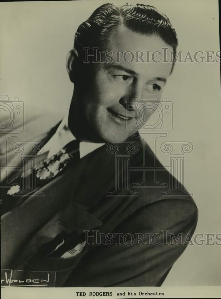Press Photo Ted Rodgers and His Orchestra, big band musician. - sap54068