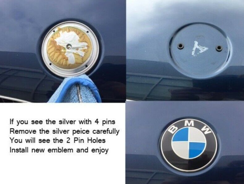 1984-2021 Front Hood or Trunk Deck Lid 82mm BMW Roundel Emblem Replacement
