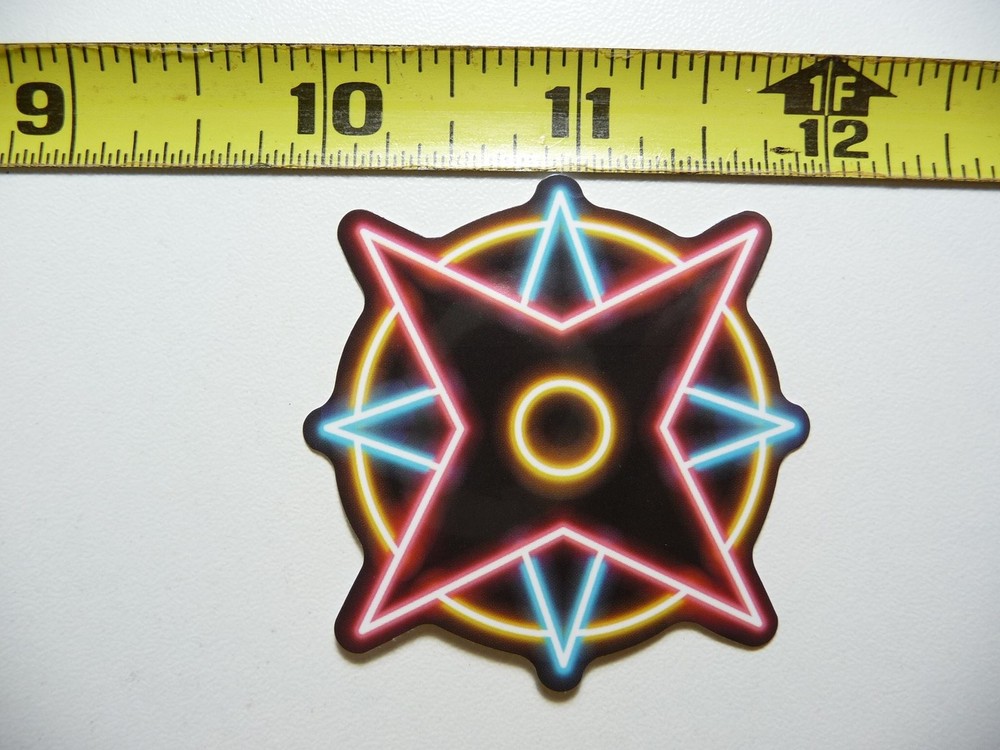 Neon digital compass sticker decal for fun scrapbooking and crafts
