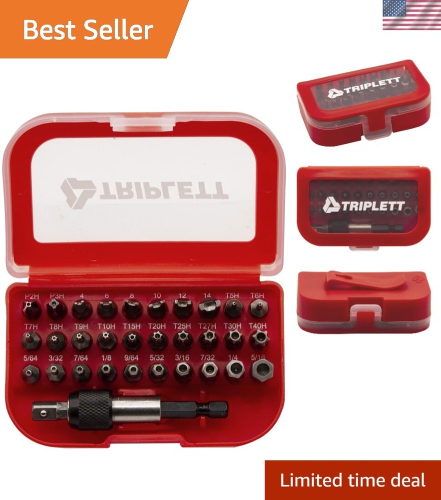 30-Piece Security Bit Kit for Tamper-Proof Electronics Fasteners
