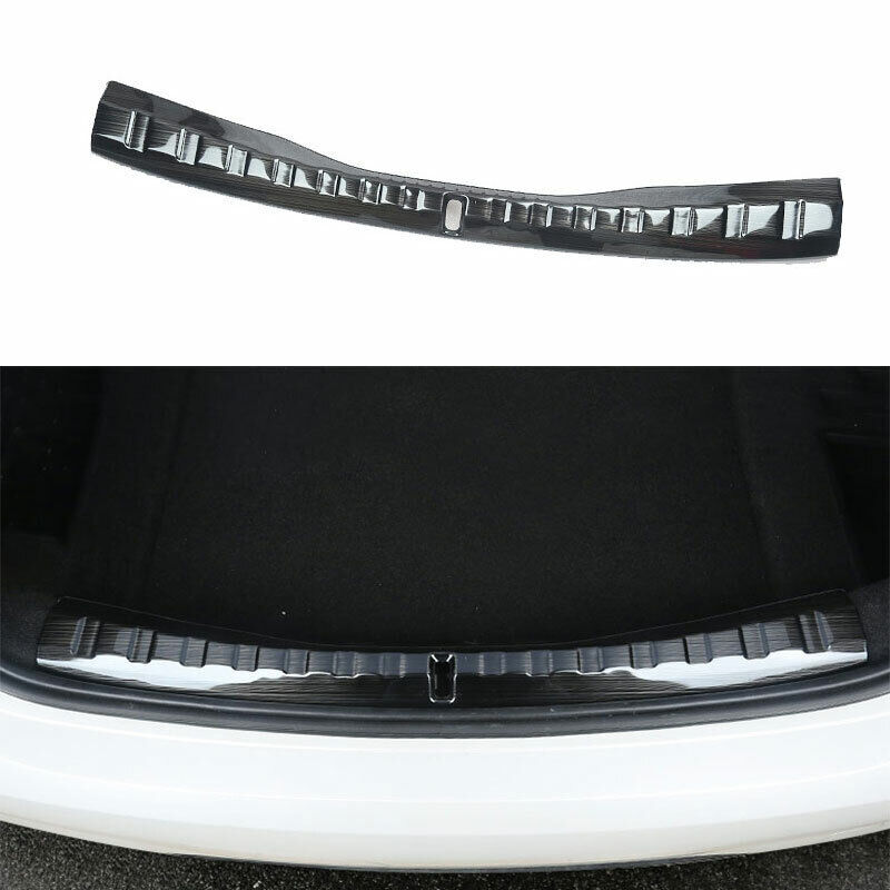 For BMW 3-Series 2019-2022 G20 Black Titanium Rear Bumper Protector Sill Trim