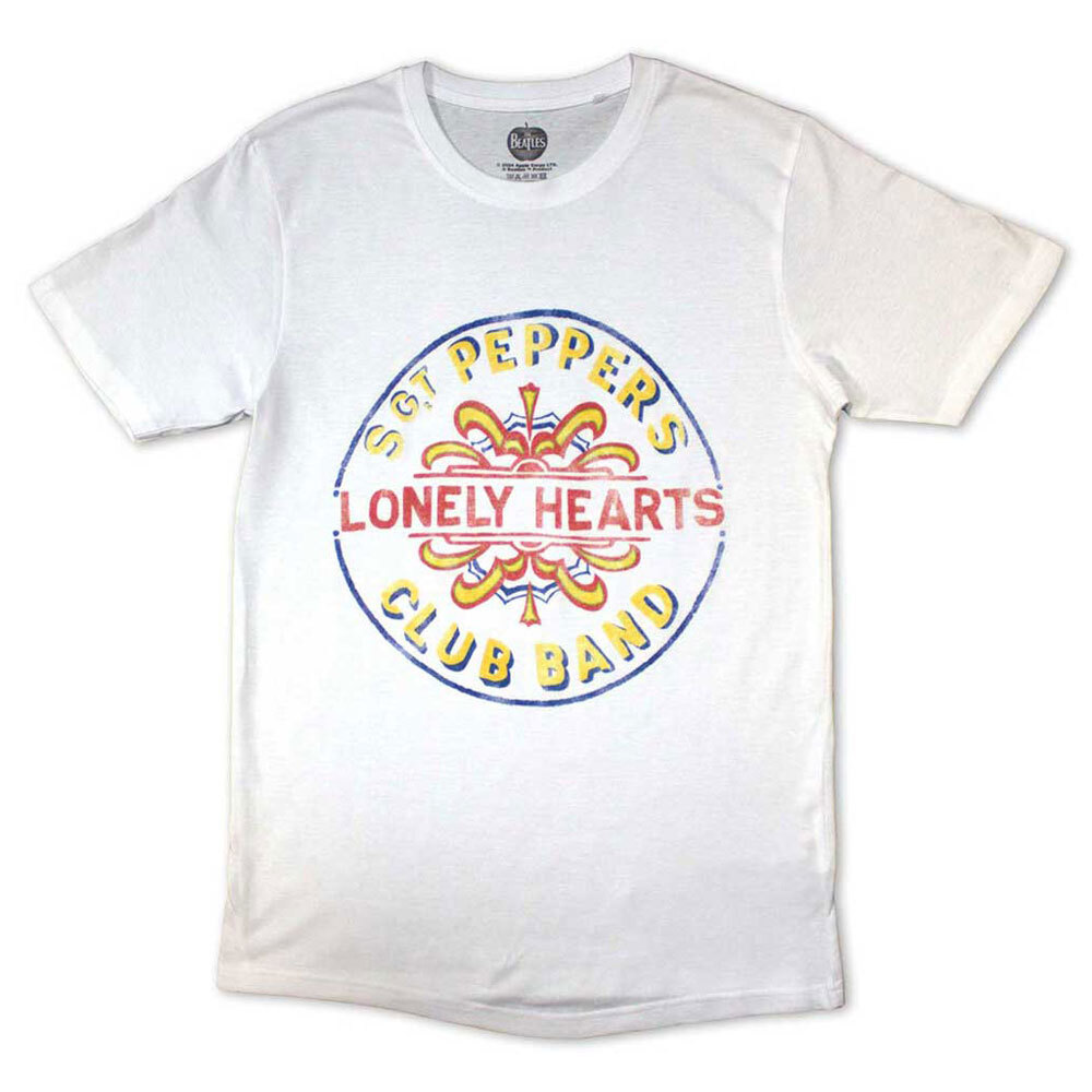 The Beatles Sgt Pepper Logo Graphic Vintage Style T-Shirt