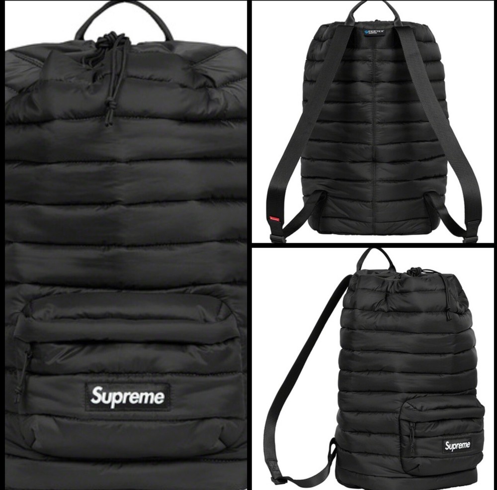 Supreme Puffer Backpack Black FW22 Water Resistant Pertex Poly 30L Brand New