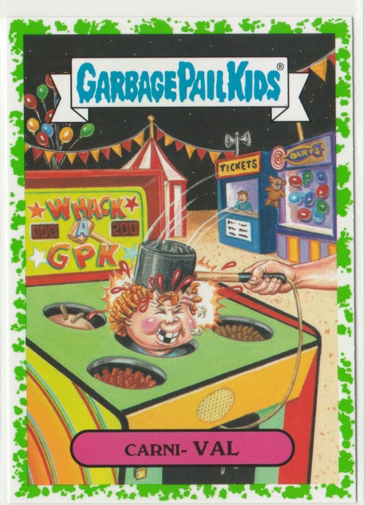 Carni-Val #27a Green Garbage Pail Kids GPK 2016 American As Apple Pie Trading Card