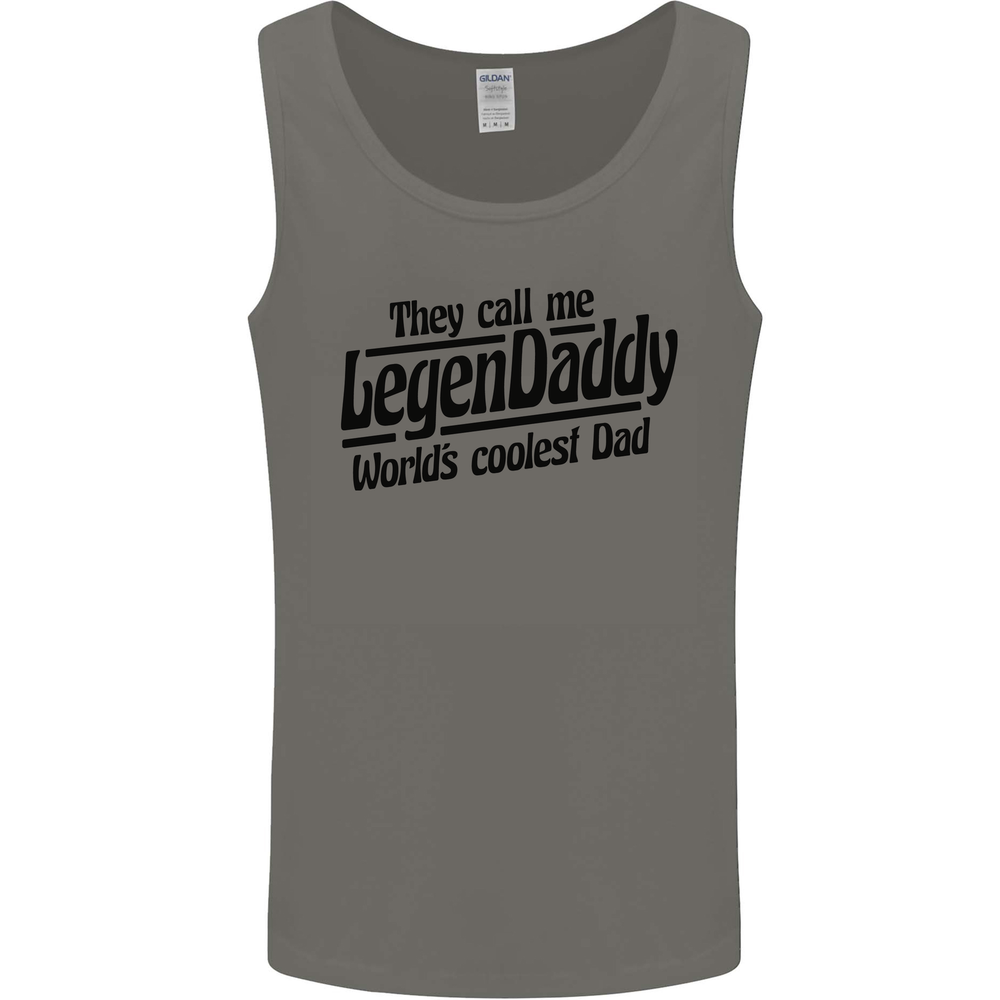 Legendaddy Funny Fathers Day Daddy Mens Vest Tank Top