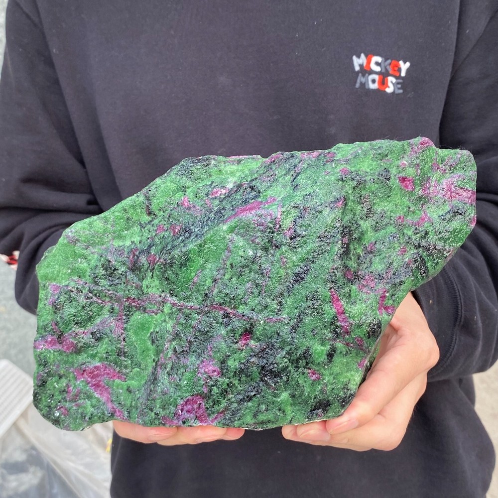 8.7lb Natural Ruby Zoisite Quartz Crystal Rough Gemstone Mineral Specimen