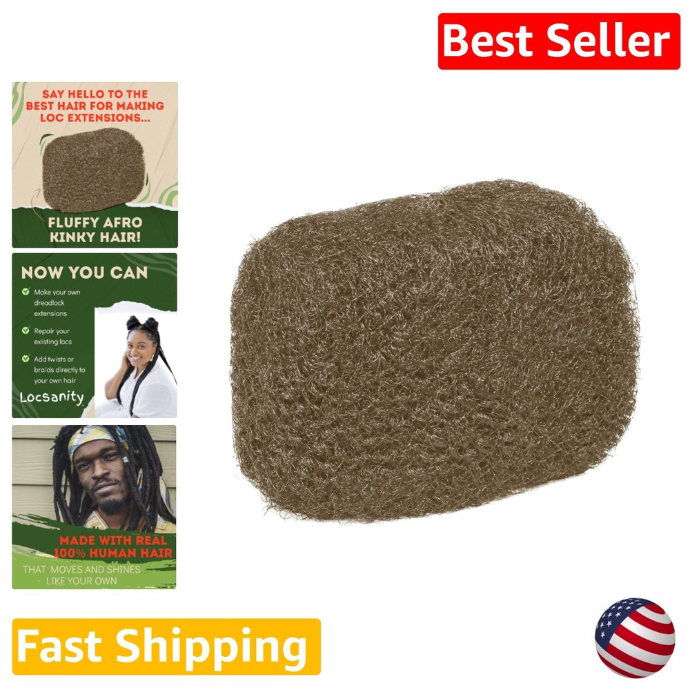 Soft 4C Texture Human Hair for Braids and Twists, 8 Inches, 1 Oz