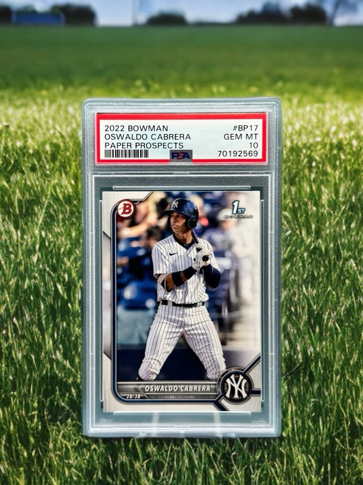 2022 Bowman Oswaldo Cabrera BP-17 1st Bowman Paper PSA 10 Gem Mint Prospect