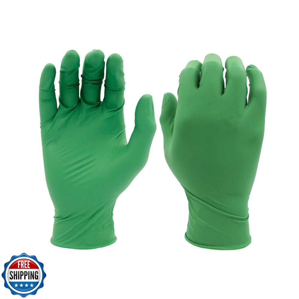 SHOWA 6110PF Eco-Friendly Nitrile Premium Powderhered Latex-Free Disposable Gloves