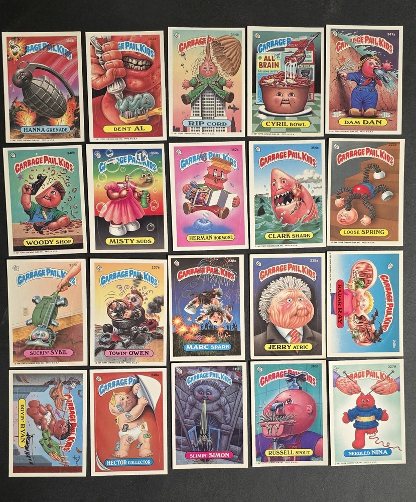 Vintage Garbage Pail Kids Sticker Cards 20-Pack Collectible Set