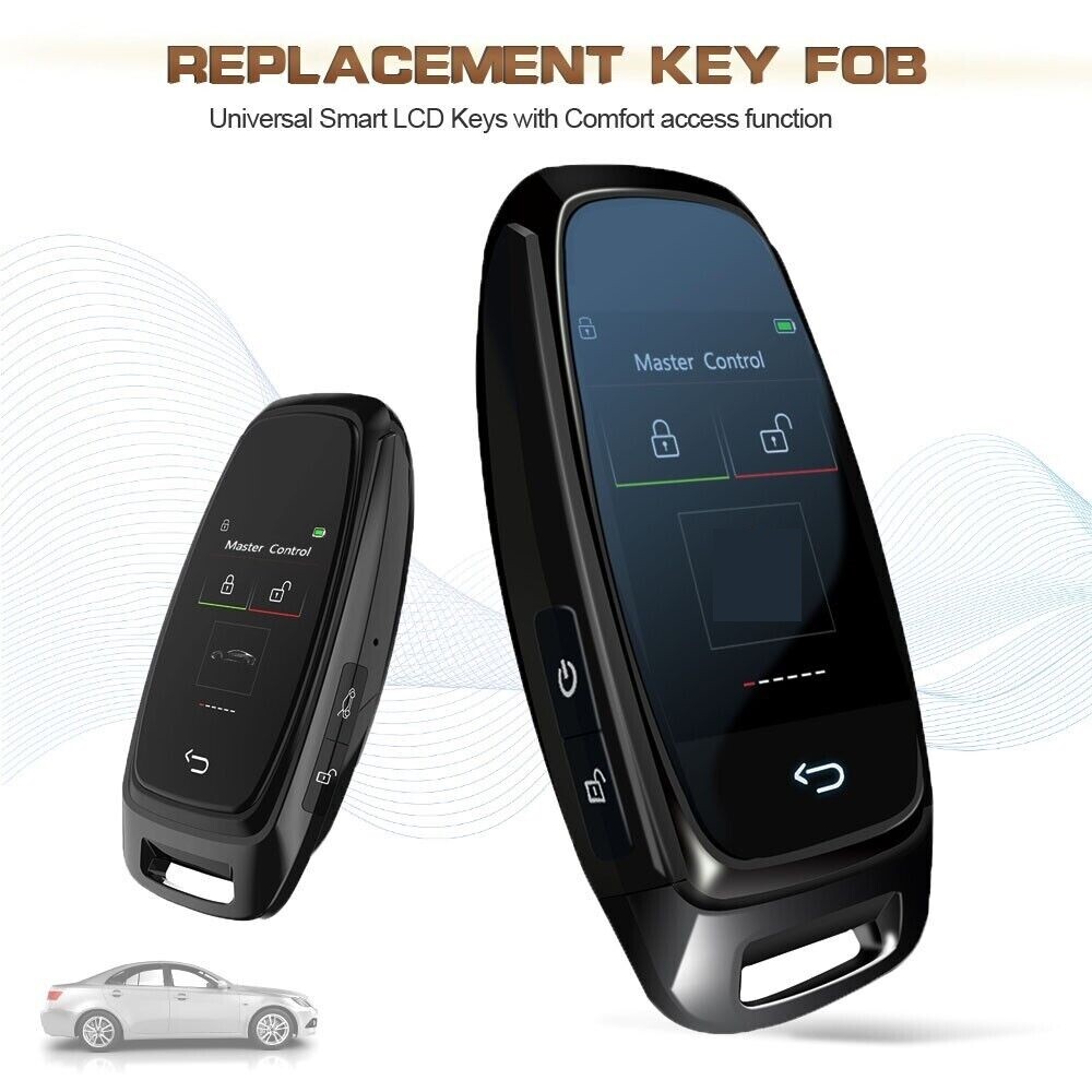 HD LCD Touch Screen Digital Smart Key Waterproof Car Accessories 1Set