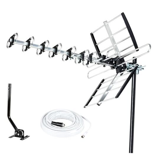 HDTV Antenna Upgraded 2025 Version VHF/UHF 4K 200 Miles Range with Antenna