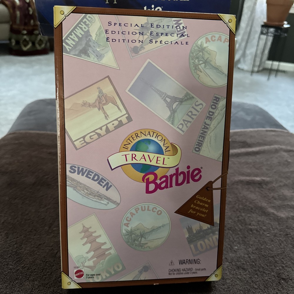 1995 Mattel International Travel Barbie w/Golden Charm #15184 NRFB Vintage