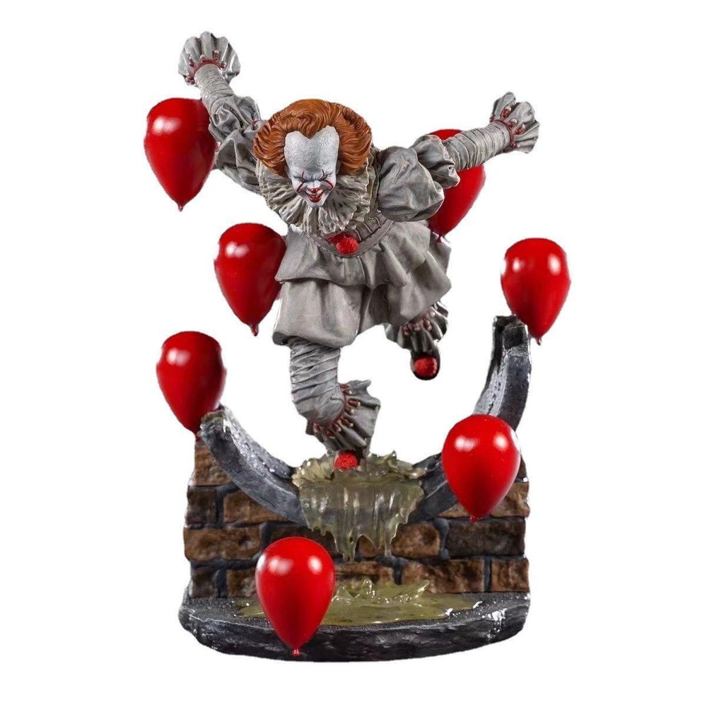 Figurine Clown Horror Movie Plastic Small Multicolor Modern Carved Free Stand