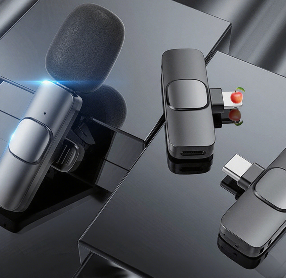 Wireless Mini Mic for Android iPhone Noise-Free Audio Video Recording