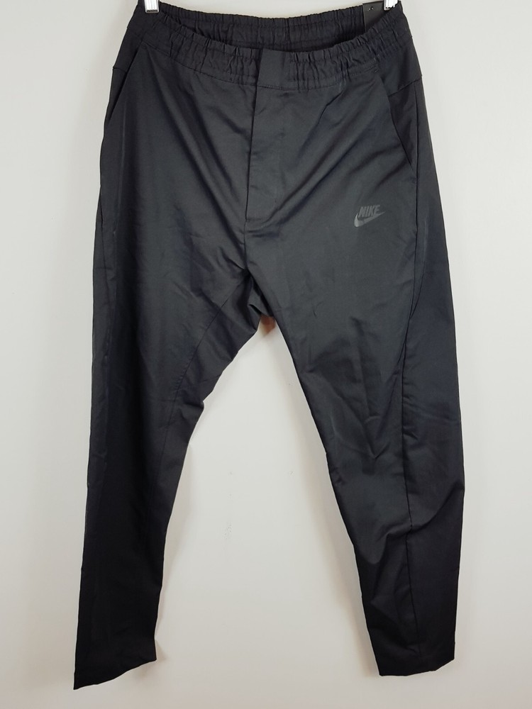Nike Mens Black Woven Tapered Sportswear Pants Size M